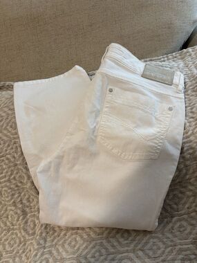 ZERRES 38 Cora Capris White German Stretch Comfort W32 Inseam 21